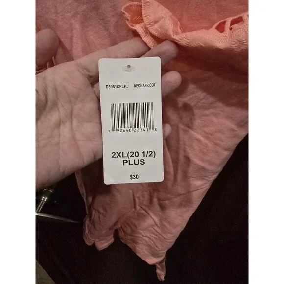 NWT Eyeshadow Girl Top Blush Pink Sz 2X - Picture 2 of 5